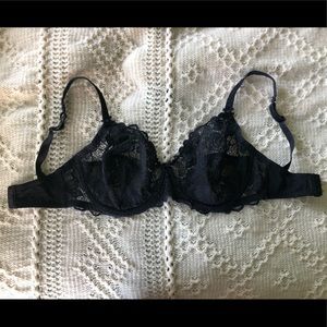 Adore Me Black Unlined Lace Bra 32H